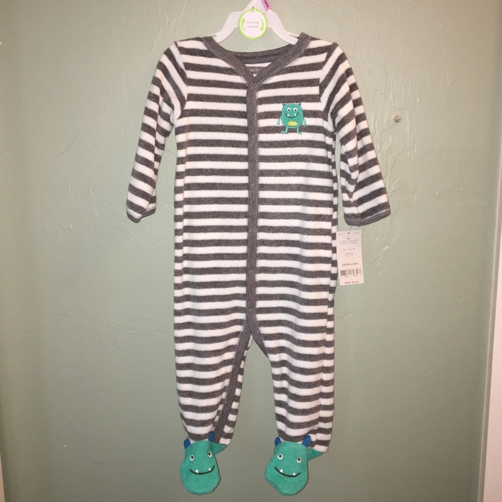 Carter's Baby Boys' Striped Terry Footie